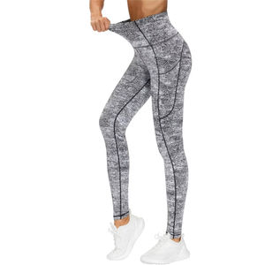 Novedad de 2025, mallas de gimnasio para mujer, pantalones de Yoga de cintura alta con estampado de logotipo personalizado, ropa de entrenamiento sin costuras, Fabricante Mayorista - Product Image 1
