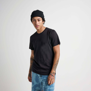 short sleeves Regular Fit Ribbed O-neck 100% Cotton Single Jersey Short Sleeves <b>Night</b> Indigo <b>Men</b> Essentials T-<b>Shirts</b> - Product Image 2