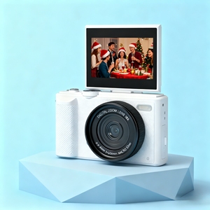กล้องเซลฟี่สำหรับนักเรียน หน้าจอพลิกได้ 180 องศา ใหม่ พร้อมเซ็นเซอร์ CMOS 4K ซูมดิจิตอล 17x-30x ซูมออปติคอล หน้าจอ 2"-3" - Product Image 1