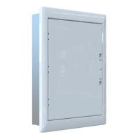 Boîte de distribution en métal ABS PC, capacité de 45 fusibles, 390x535x107mm, montage encastré, IP40, corps métallique, cadre blanc, modèle POLI 019-B-1