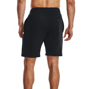 กางเกงขาสั้นผ้าฟลีซแบบมีเชือกผูกสำหรับออกกำลังกายของผู้ชายกางเกงขาสั้นผ้าฟลีซสีเทาพร้อมโลโก้ตามสั่ง100% - Product Image 4