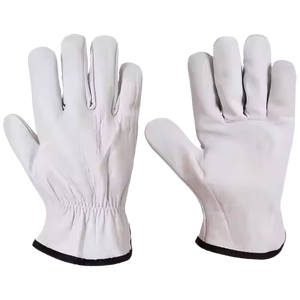 Guantes de conductor de cuero de grano de oveja de alta resistencia Guantes DE SEGURIDAD antiestáticos de calor suave cómodos para brazo de mano de jardinería personal - Product Image 5