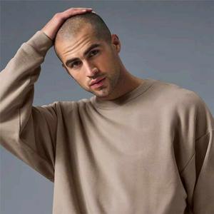 Sudadera con capucha de talla grande para hombre de alta calidad, jersey de cuello redondo de lana de algodón 100% con logotipo estampado personalizado para actividades al aire libre de invierno - Product Image 6