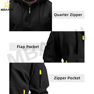 Tactical <b>Hoodies</b> For <b>Men</b> Quater <b>Zip</b> Up Pullover Sweatshirt Casual Workout <b>Men's</b> <b>Hoodies</b> <b>with</b> <b>Pockets</b>. - Product Image 4