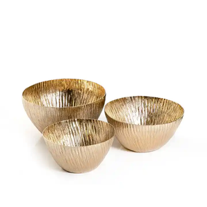 Tazón Decorativo de Mesa de Diseño de Lujo en Color Dorado, Tazón de Khajoor de Metal de Excelente Calidad, Hecho a Mano al por Mayor - Product Image 3