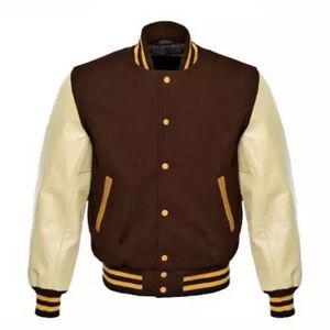 Veste à manches en cuir pur léger pour hommes pour la saison d'hiver Veste universitaire extérieure de haute qualité sur mesure - Product Image 6