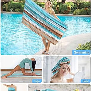 Toalla de Playa de Lujo Absorbente de Alta Calidad, Resistente a la Decoloración, Tejido Suave, Perfecta para Vacaciones de Verano y Relajación en la Playa - Product Image 6