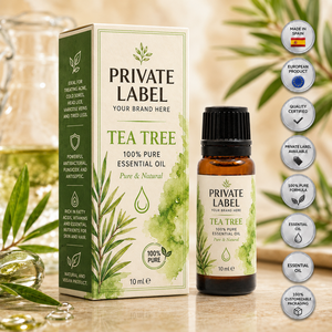 Huile Essentielle d'Arbre à Thé 100% Pure 10ml Marque Privée OEM |   Huile Essentielle Naturelle pour Soins de la Peau et des Cheveux |   Espagne UE - Product Image 1