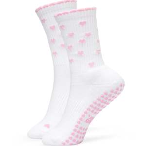 Calcetines de Yoga y Ballet Personalizados con Diseño de Corazón, Antideslizantes, de Media Felpa, con Volantes, para Pilates, con Agarre, Tejidos de Primavera, para Danza, Deportes, Mujer - Product Image 1