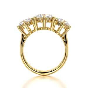 Anillo de diamante de moissanita de tres piedras elegante más vendido Anillo de compromiso clásico con laboratorio para mujer Disponible para exportación Pricee - Product Image 3