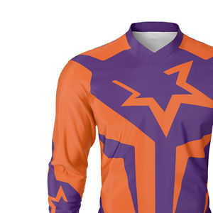 Maillot de motocross imprimé de logo personnalisé en gros Dernier style Nouveau design de vêtements de sport Respirant Grande taille disponible - Product Image 5