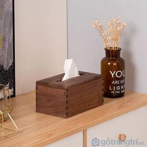 Handcrafted Wood Tissue Holder Cover by Viet Fargimex Custom Luxury for Your Bathroom Bedroom Dining Office Kitchen - Product Image 4