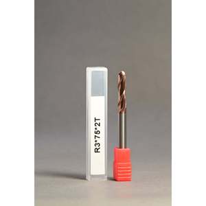 METALDUR-Fresa de punta de bola, 6x75, 2 flautas, recubierta de TiCN, 55HRC, fresadora CNC de cobre, 4mm de diámetro de vástago, caja empaquetada de 4 flautas - Product Image 1