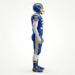 Uniforme de Fútbol Americano Personalizado Azul Rey, Pantalones Acolchados, Número 30, Ropa Deportiva de Alto Rendimiento, Fabricación al por Mayor OEM ODM - Product Image 2