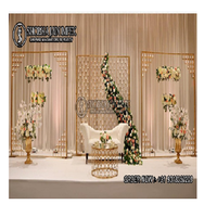 Décorations de mariage murales en plastique renforcé de fibres, style moderne et luxueux, pour intérieur/extérieur, grande taille, design Shobha