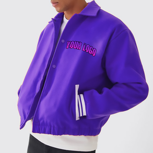 2026 Men's Custom <b>Vintage</b> <b>Varsity</b> <b>Jacket</b> Winter High Quality Leather Sleeves Letterman Breathable Waterproof Embroidery Front - Product Image 1