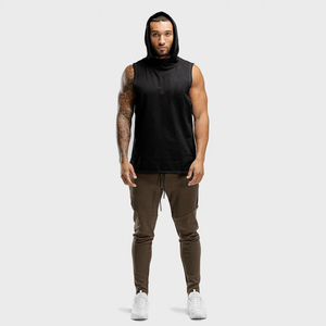 Gilet de sport à capuche personnalisé pour homme, respirant, débardeur de gym et sweat sans manches toutes tailles, motif imprimé - Product Image 5