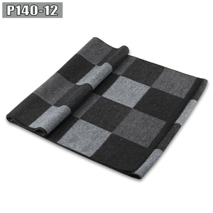 Automne et hiver mode chaud hommes Simple Plaid gland 100% véritable cachemire écharpe châle - Product Image 5