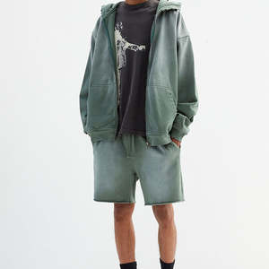 Nouveaux shorts délavés pour hommes, best-sellers 2026 |   Tissu léger 100% coton |   Coupe ample respirante |   Vêtements de rue décontractés d'été - Product Image 4