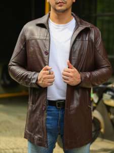 Custom Logo <b>Genuine</b> <b>Leather</b> <b>Jacket</b> Men OEM - Product Image 2