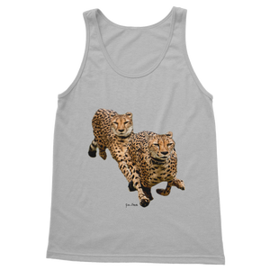 Débardeur classique pour femme Cheetah Brothers, en jersey tricoté respirant, style décontracté vintage, coupe courte personnalisée sur le devant, rayé, pour la gym - Product Image 3