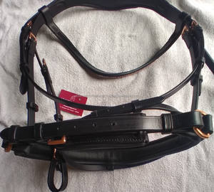 Grande qualité Premium cuir cheval bride confort doux rembourré cheval casque muserolle Bling cristal sourcil bande cheval produits - Product Image 6