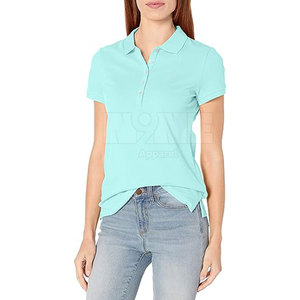 Camiseta Polo de mujer de alta calidad con logotipo personalizado estampado algodón poliéster último diseño estilo informal para el verano - Product Image 1