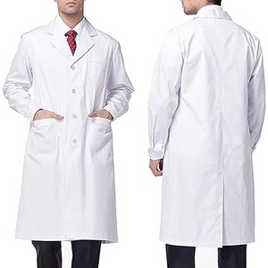 Bata de laboratorio de longitud completa con bolsillos espaciosos y tela ligera para uso profesional de laboratorio clínico de hospital - Product Image 1