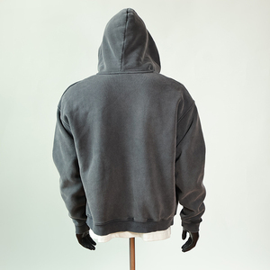 Heavyweight 100% Cotton Regular Fit <b>Zip</b> Fleece Pullover Hoodie Lined Design Eco-Friendly Anti-Wrinkle Features Breathable Fabric - Product Image 5