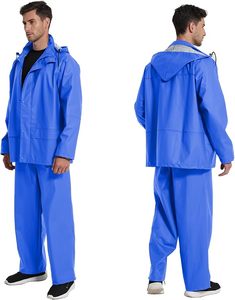 Ensemble veste et pantalon de travail imperméable pour homme - Design haute visibilité réfléchissant résistant - Product Image 5