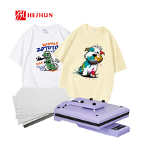 Papel de transferencia de camiseta de alta calidad HESHUN, papel de transferencia de calor ligero al por mayor para máquina de impresoras de inyección de tinta
