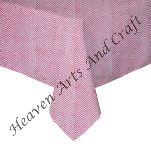 100% coton couverture Premium marque lavable tissu élégance mariages Banquet moderne et élégant bloc impression carré nappe lin - Product Image 1