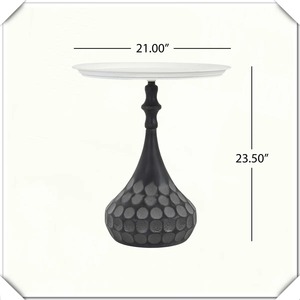 Mesa de Centro Moderna de Lujo Ligero, Ecológica, de Piedra, para Sala de Estar, Balcón, Dormitorio, Redonda, Creativa y Sencilla - Product Image 6