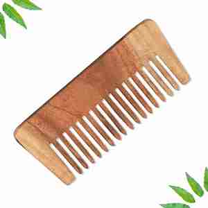 Doğal Neem ahşap tarak iki ton bitmiş el yapımı tarak yeni stil saç tarağı çevre dostu ürün hindistan. - Product Image 4