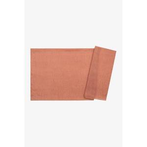 Bufanda Rectangular de Seda con Lentejuelas y Borlas a Rayas en Rosa Polvo - Product Image 2