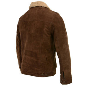 Chaqueta de Cuero de Gamuza Vintage para Hombre, Chaqueta de Invierno de Alta Calidad con Forro de Borrego, Chaqueta de Motociclista para Invierno - Product Image 5