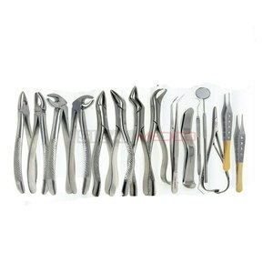 Kit de 74 Piezas de Elevadores y Pinzas para Extracción Dental, de Acero Inoxidable Profesional, Certificado CE, Manual, Alemán - Product Image 2