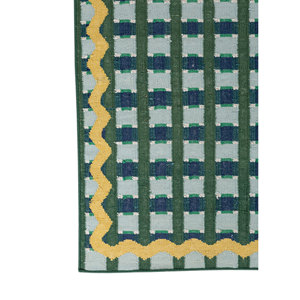 Alhambra Green Flat Weaves Wool <b>Rugs</b> ADWL-13293 for Home Use Living Room Decorations Hallway Rectangle for Bedroom Use-Jute <b>Rug</b> - Product Image 4
