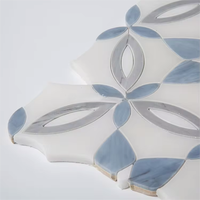 Centurymosaic Modern Flower Waterjet Marble Mosaic Carreaux de mosaïque pour murs intérieurs d'hôtel Solution de conception graphique professionnelle