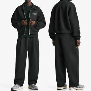 Conjuntos Deportivos de Alta Calidad 100% Algodón, Invierno, Casual, para Hombre, Transpirables, con Cuello Redondo y Cremallera, Diseño Personalizado - Product Image 1