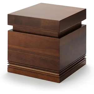 Urna para cenizas de madera maciza de estilo europeo de gama alta, suministros funerarios respetuosos con el medio ambiente, recuerdo para cenizas humanas de la India - Product Image 1