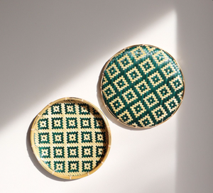 Handwoven <b>basket</b> <b>tray</b> made in Vietnam showcasing traditional craftsmanship and sustainable values - Product Image 1