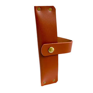 Funda de cuero de estilo rústico para cuchillos de hoja fija, bucle para transporte de cinturón para Bushcraft y caza, personalizable OEM - Product Image 6