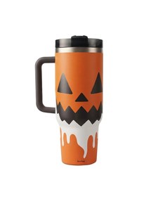 แก้วน้ำสแตนเลสพิมพ์ลายตามสั่ง Kochav Halloween Pumpkin ขนาด 40 ออนซ์ แก้วน้ำเก็บความร้อนแบบพกพาสำหรับผู้ใหญ่ ใช้กลางแจ้ง - Product Image 1