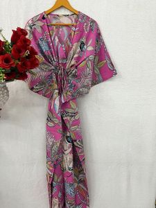 Ropa de mujer Kaftan de algodón Ropa cómoda Bloque de mano Estampado Caftan India Vestido Beach Cover Ups Summer Maxi Long & Short Top - Product Image 2