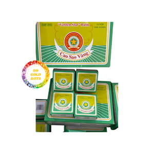 Vintage Golden Star Scent Balm 4G Tamaño de bolsillo Lata aromática con fragancia natural de Vietnam - Product Image 3