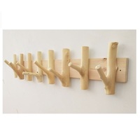 Porte-salopettes mural en bois robuste et écologique pour chapeaux, casques de sécurité et sacs – Présentoir et rangement pour cuisine et salle de bain – Design vintage
