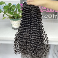 Extensions de cheveux Diluxe vierges birmans, plus épais, alignés aux cuticules, double trame, ondulations profondes, longues, sans nœuds