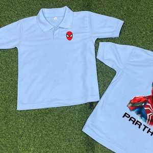 100% algodón personalizable para polos para niños uniformes escolares de manga larga grupo de edad primaria niños patrón sólido - Product Image 4