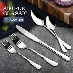 Ensemble de couverts en argent pour la restauration quotidienne, couverts en acier inoxydable durables, parfaits pour les maisons et les restaurants - Product Image 4